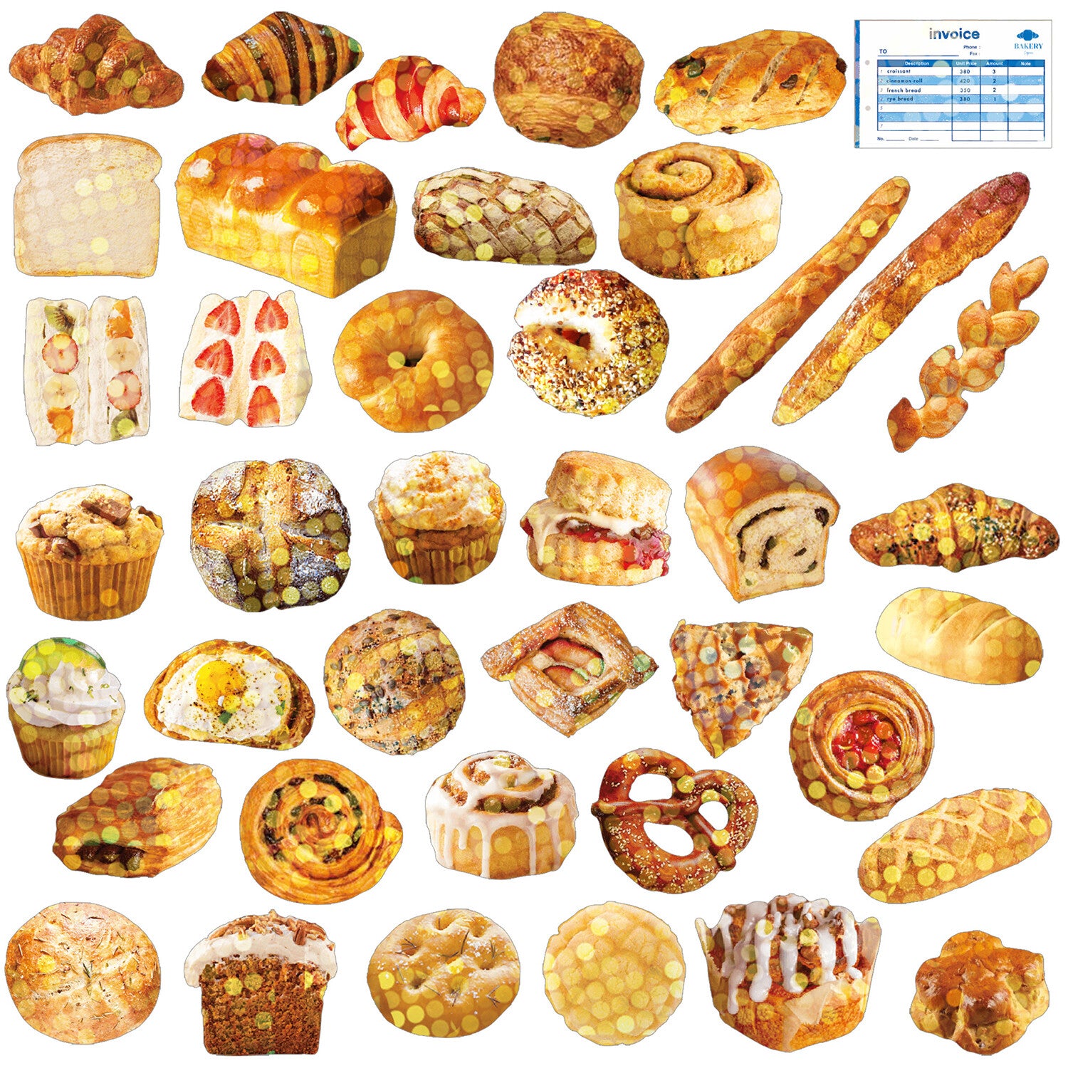 Bakery | Small Box of Flake Stickers | Haco Seal