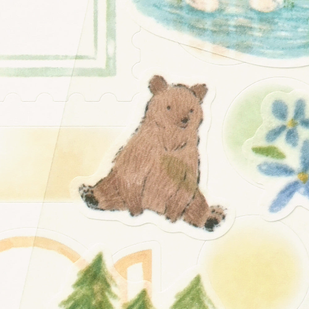 2-Sheet Forest Animals Fox Bear Hedgehog 'Let's Decorate' Stickers Sheet