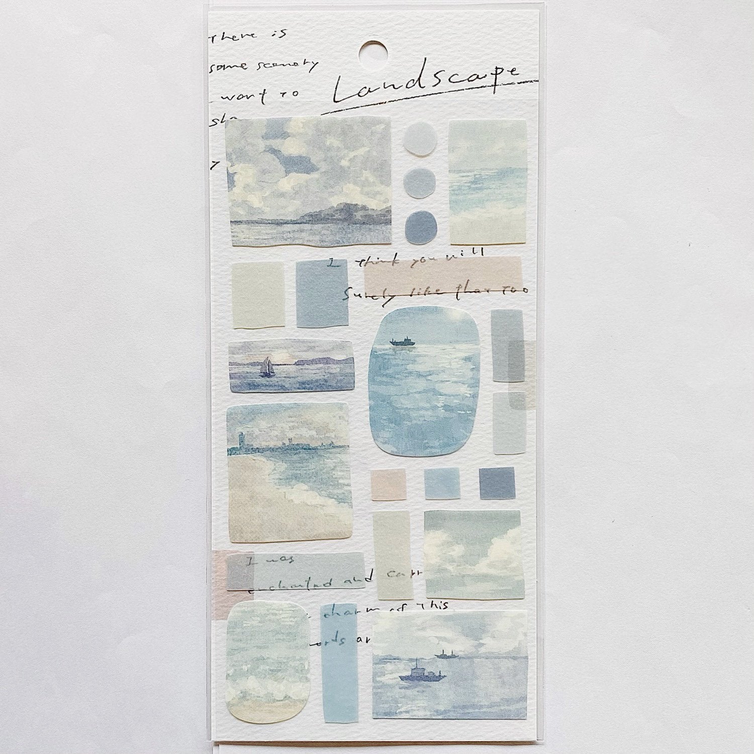 Morning Calm 'Landscape' Translucent Paper Sticker Sheet