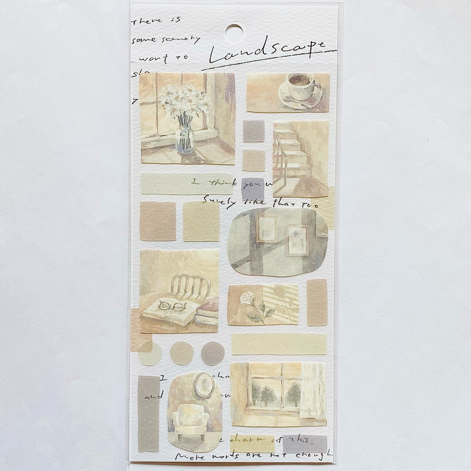 Twilight 'Landscape' Translucent Paper Sticker Sheet