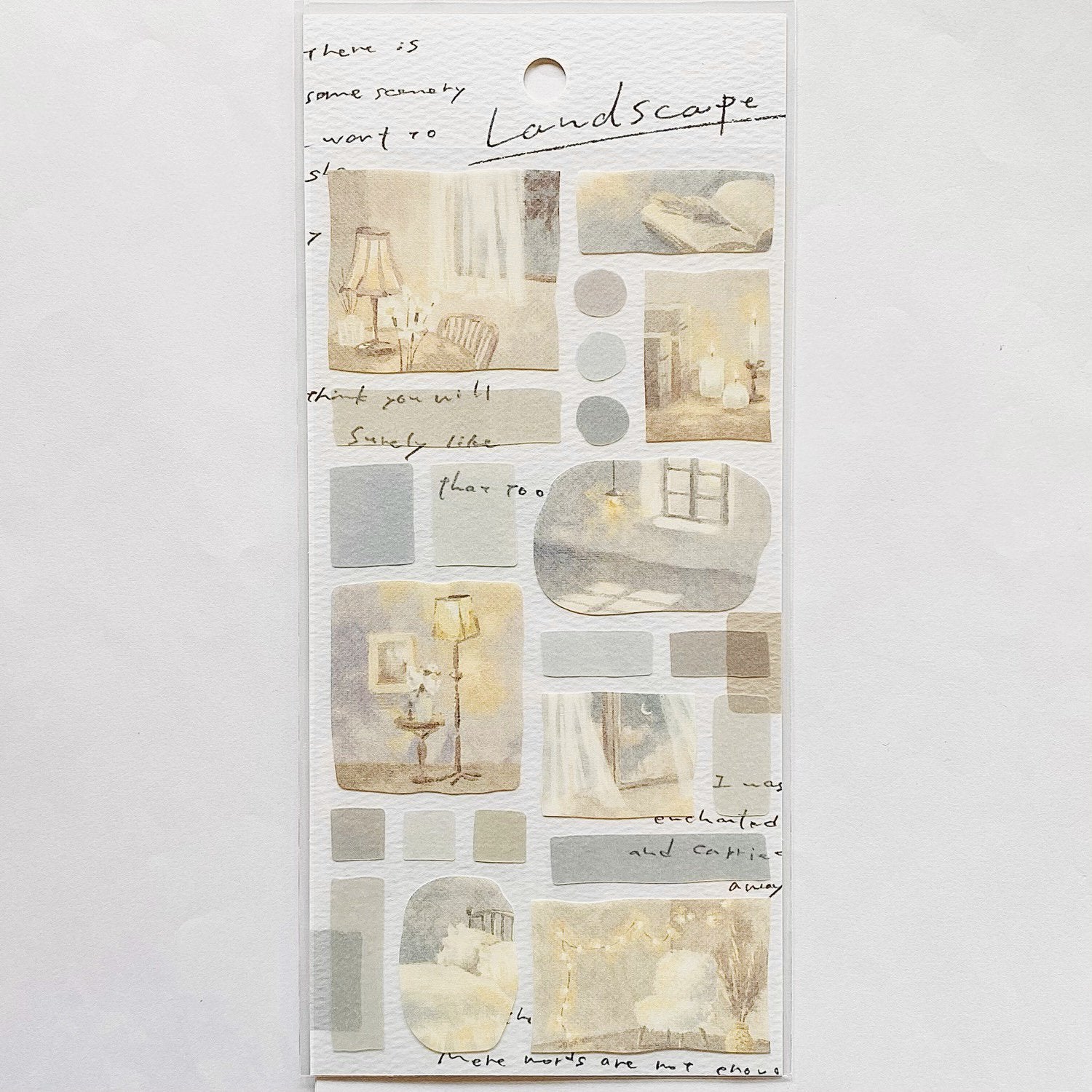 Late Night 'Landscape' Translucent Paper Sticker Sheet