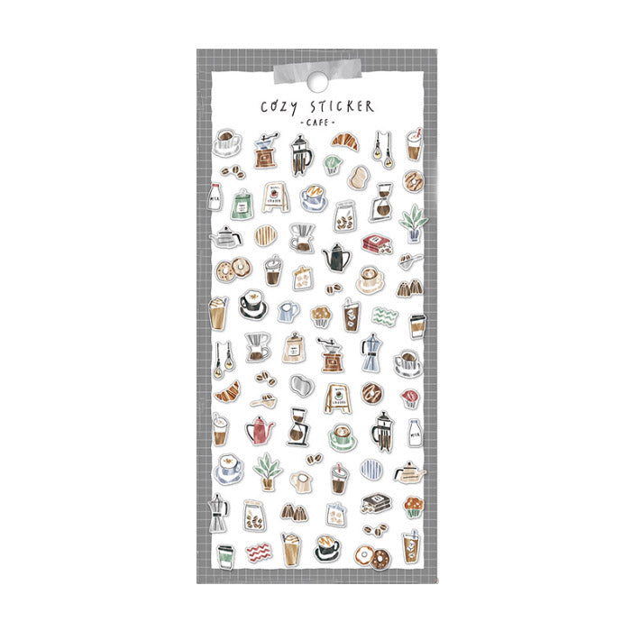 Cafe 'Cozy Sticker' Washi Sticker Sheet