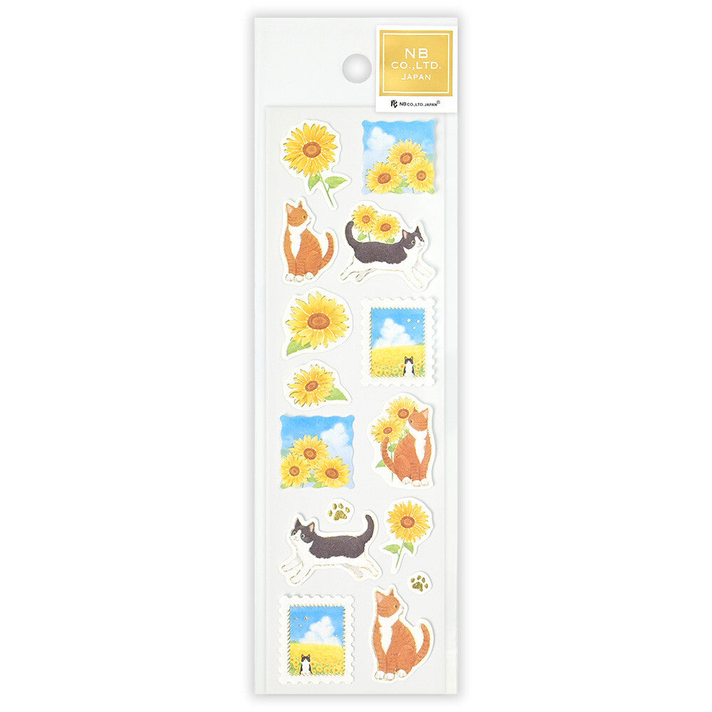 Cats & Sunflowers Stickers Sheet