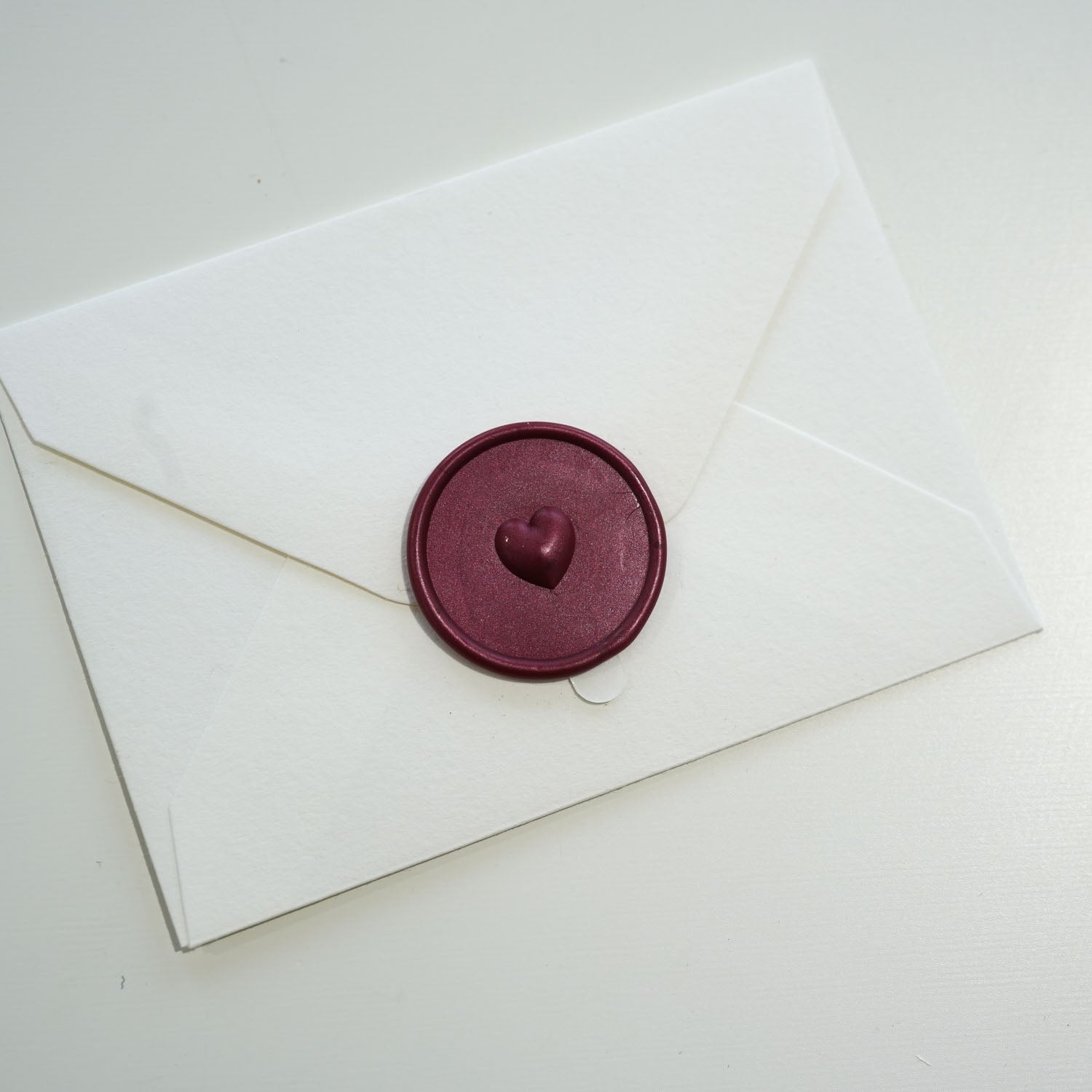 3D Love Heart Premade Self Adhesive Burgundy Wine Wax Seal Stickers Bulk Pack