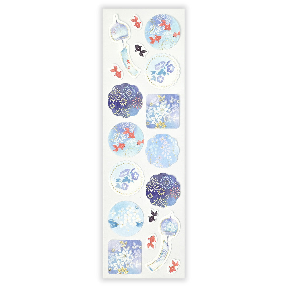 Goldfish Japanese Patterns Stickers Sheet