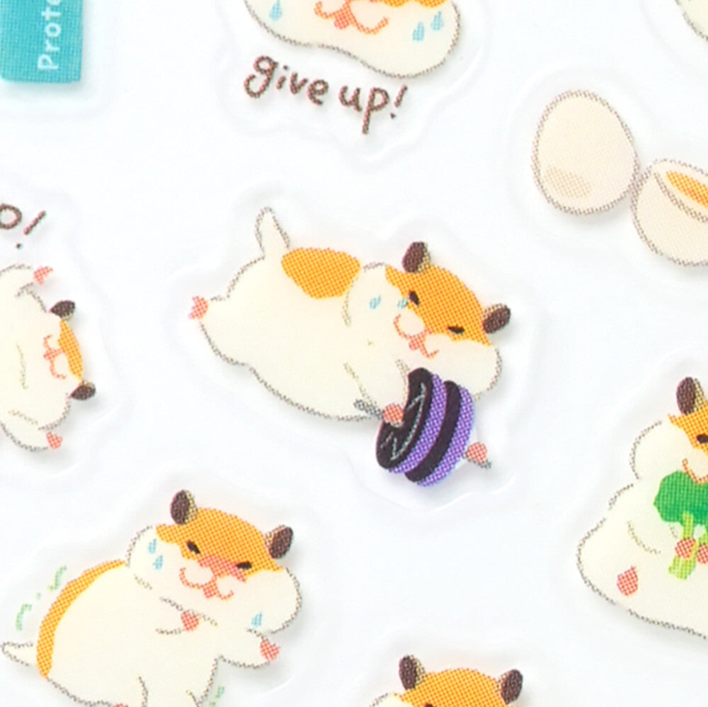 Hamster Exercise Gym Planner Stickers Sheet