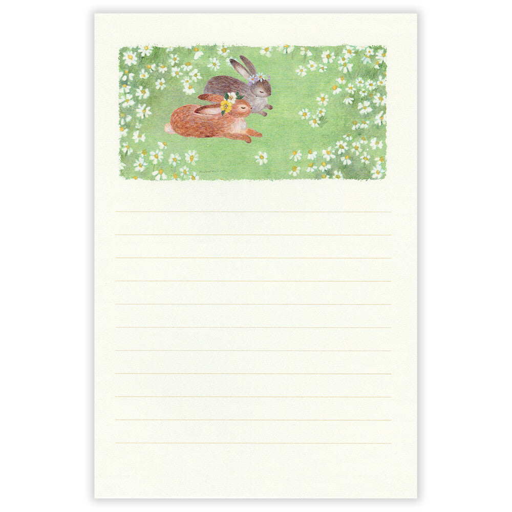 Letter Writing Pad | A Rabbit With A Floral Ornament 'Ressa'