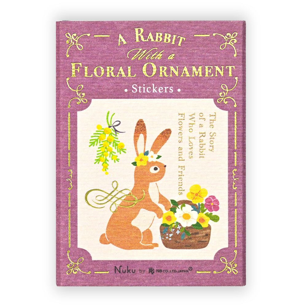 A Rabbit With A Floral Ornament 'Ressa' Matchbox Flake Stickers