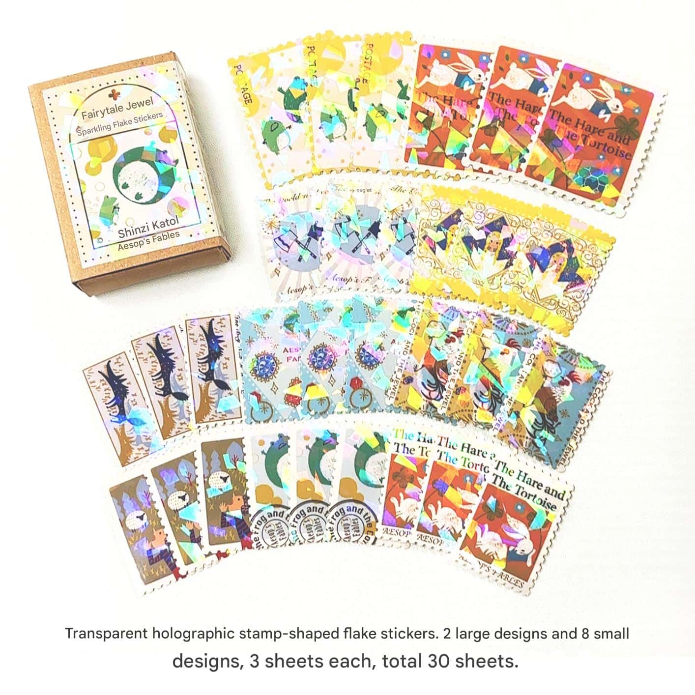 Aesop's Fables Kirapika matchbox flake stickers | Shinzi Katoh