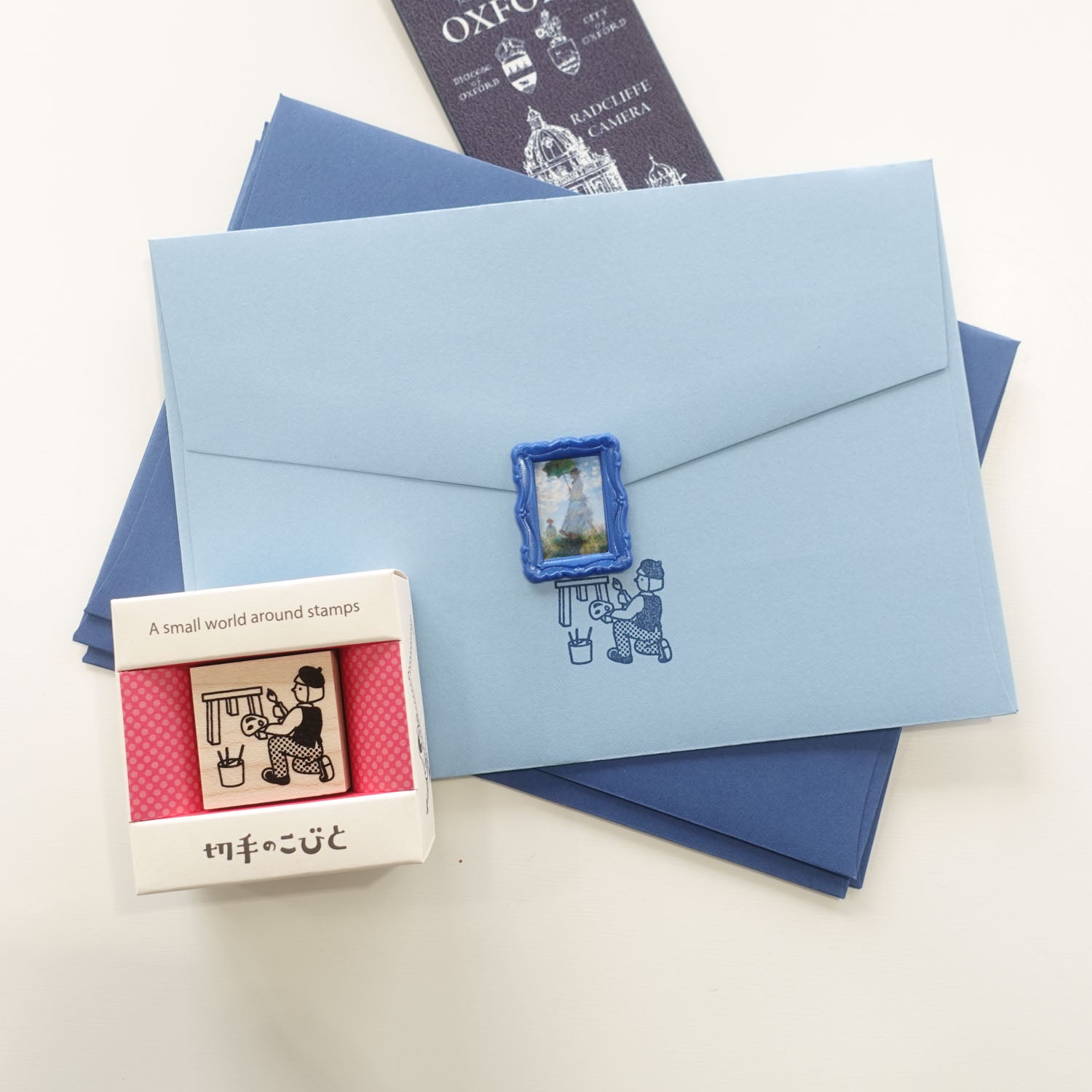 Artist Painting | A Small World Around Stamps | Kitte No Kobito | Rubber Stamp