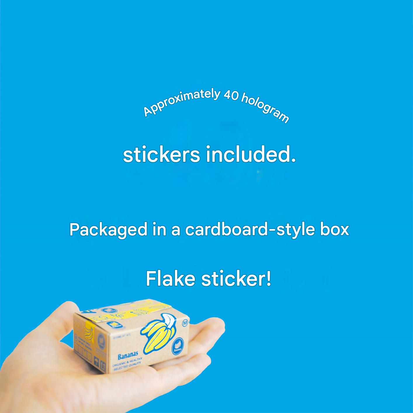 Bananas | Small Box of Flake Stickers | Haco Seal
