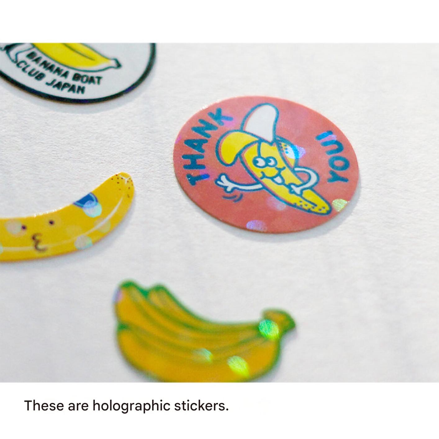 Bananas | Small Box of Flake Stickers | Haco Seal