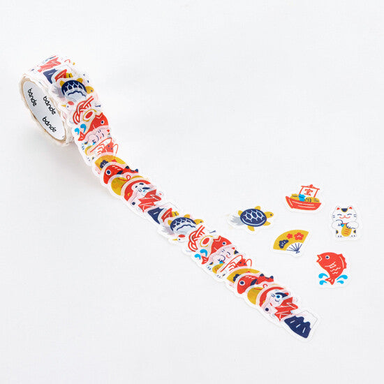 Bande Japanese Fortune Motifs Washi Tape Masking Roll Sticker
