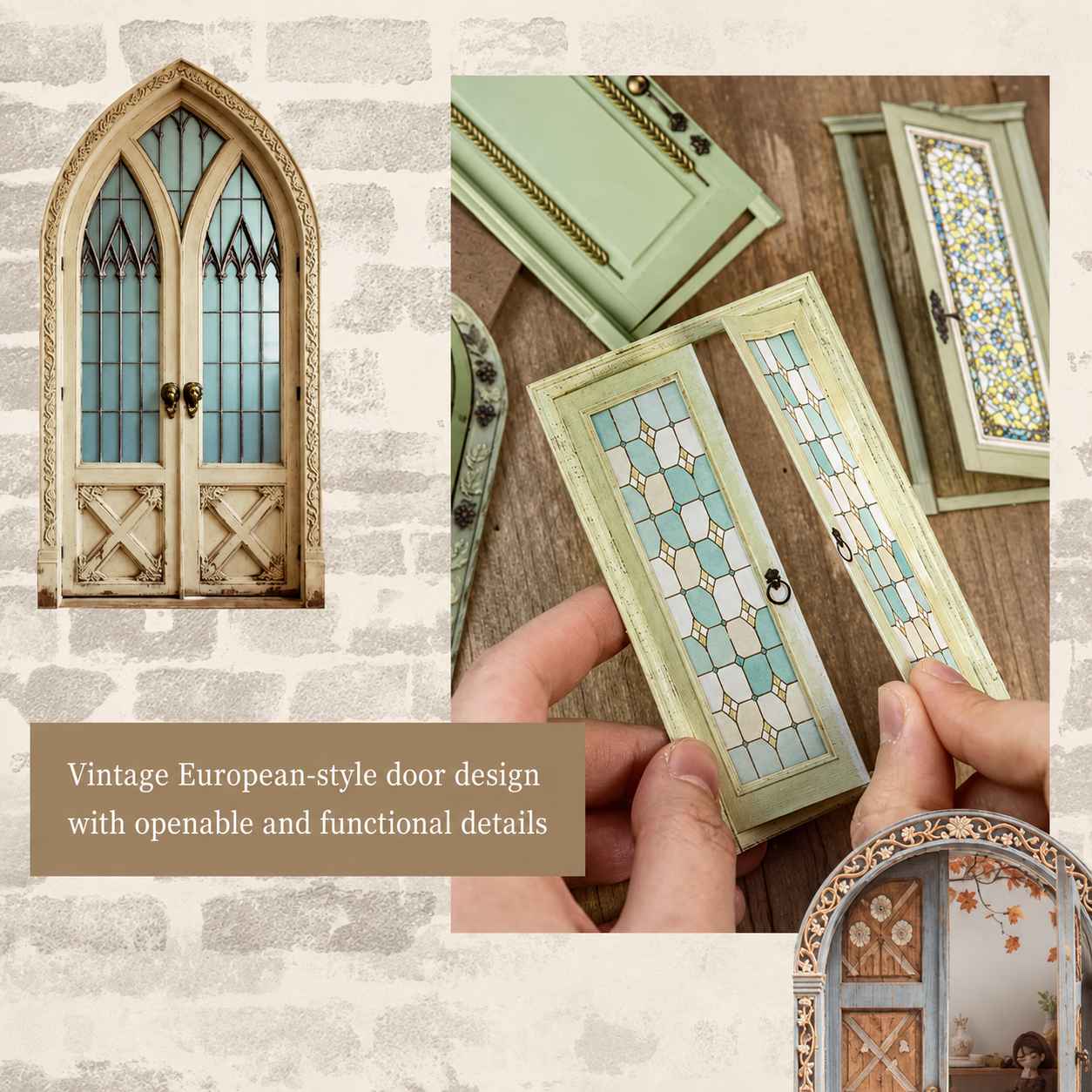 Door Collage Cut-Out Opening Card Stickers