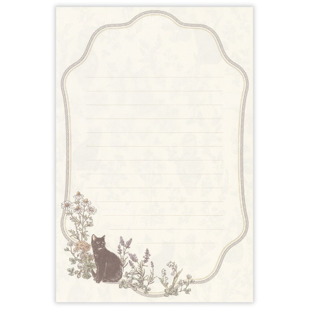 Black Cat Classic Elegance 'Prier Toiles Et Scenes' Letter Writing Pad