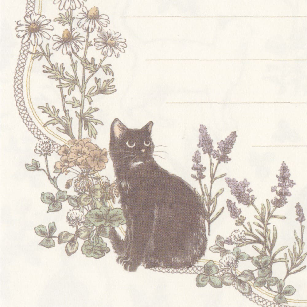 Black Cat Classic Elegance 'Prier Toiles Et Scenes' Letter Writing Pad