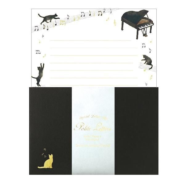 Black Cats & Music 'Polite Letters' Letter Writing Set