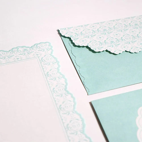 Blue Lace Coleur Claire Arabesque Letter Writing Set