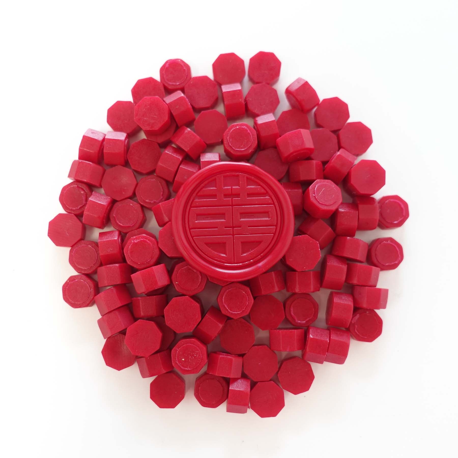 bright festive bold red sealing wax beads australia fiona ariva with double happiness wax seal stamp