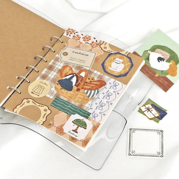 Bread Basket 'Yori-Dori' Flake Stickers