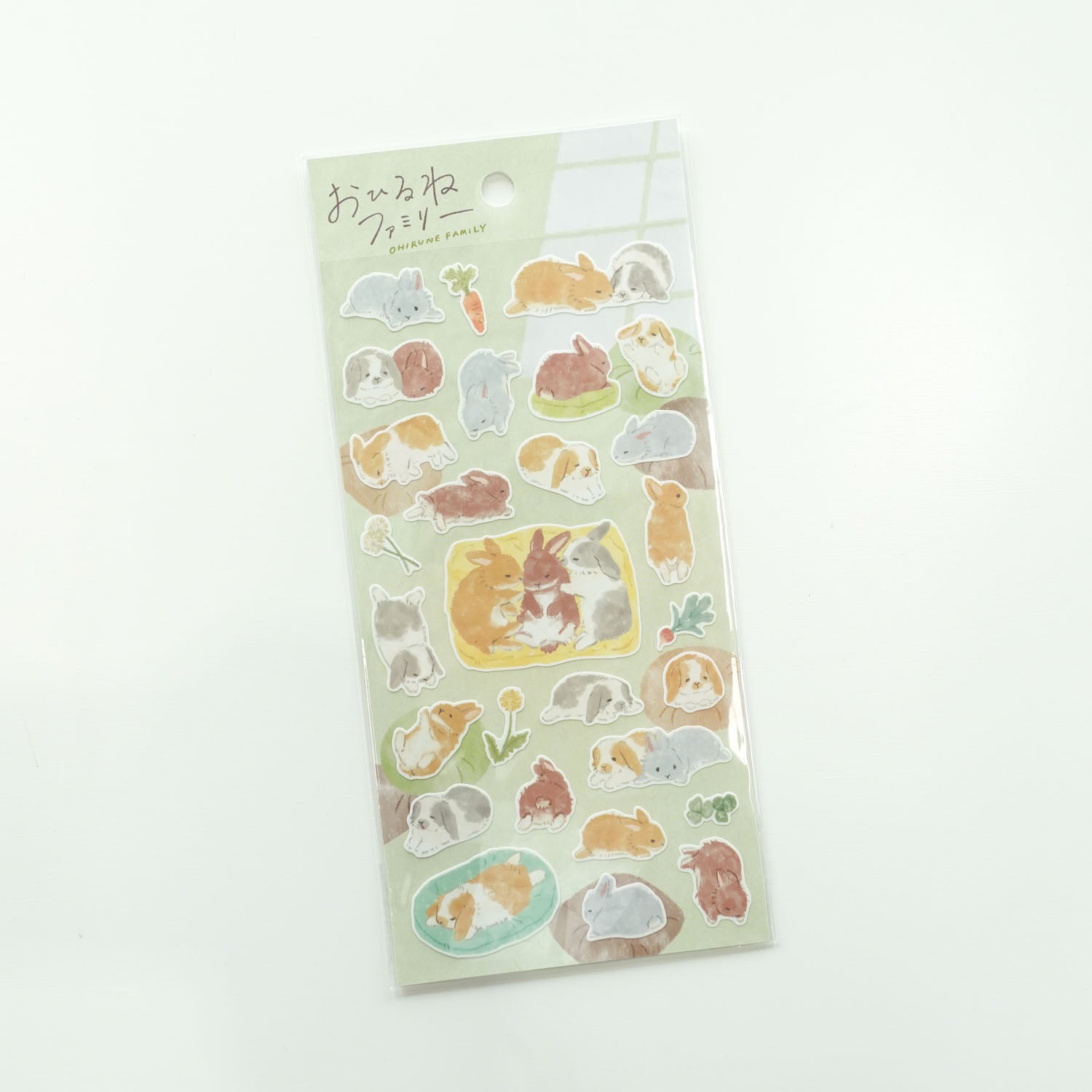 Bunny Rabbits 'Ohirune Family' Stickers Sheet