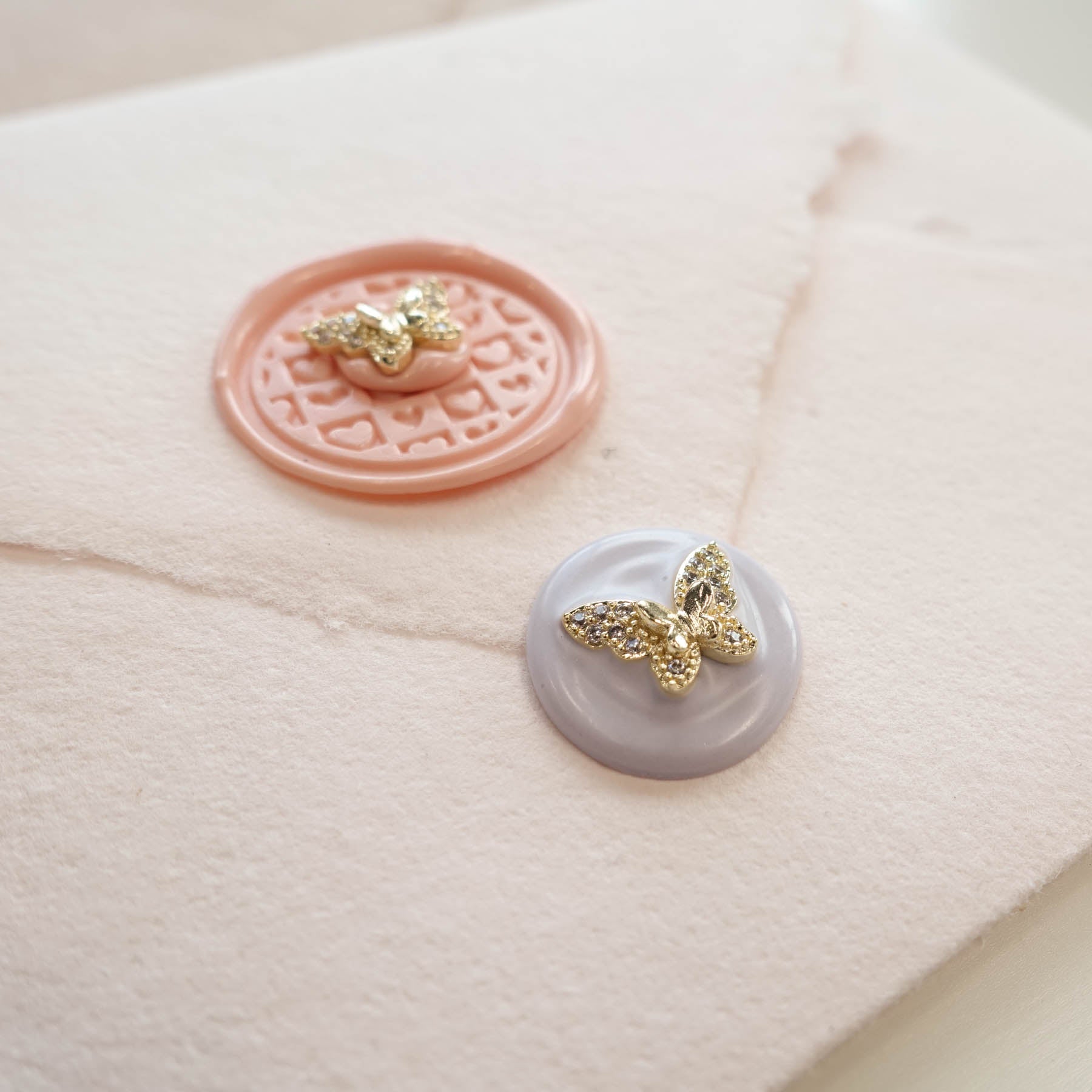 Butterfly Solid Charms Metal & Diamante 3-Pack