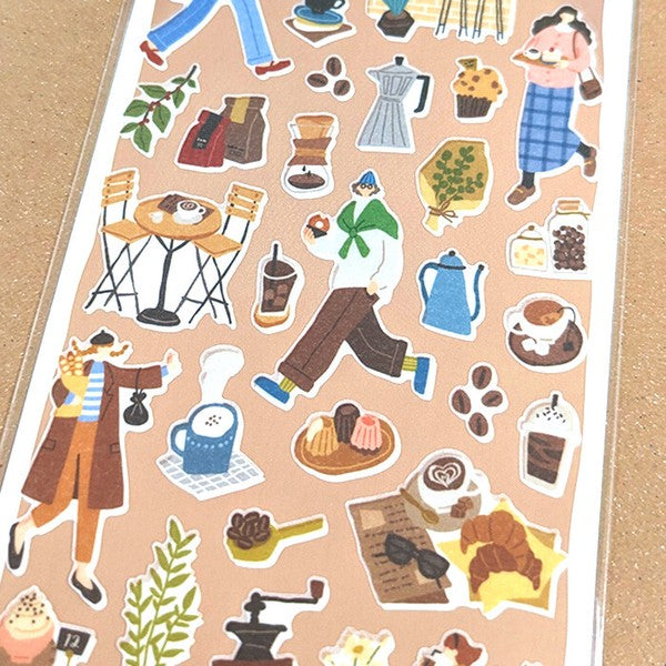 Cafe Coffee 'Doing Sticker' Stickers Sheet