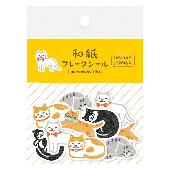 Cats Flake Stickers Furukawashiko