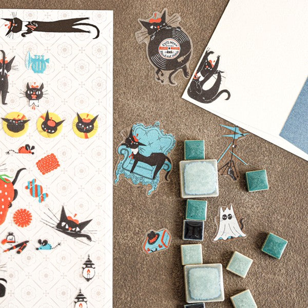 Cats Issho Vol. 1 'Kuroneko Takumi' Cozyca Stickers Sheet