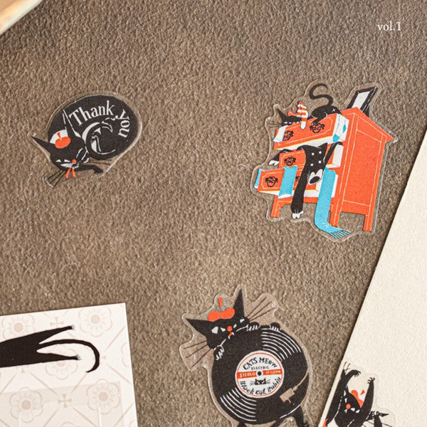 Cats Issho Vol. 1 'Kuroneko Takumi' Cozyca Stickers Sheet