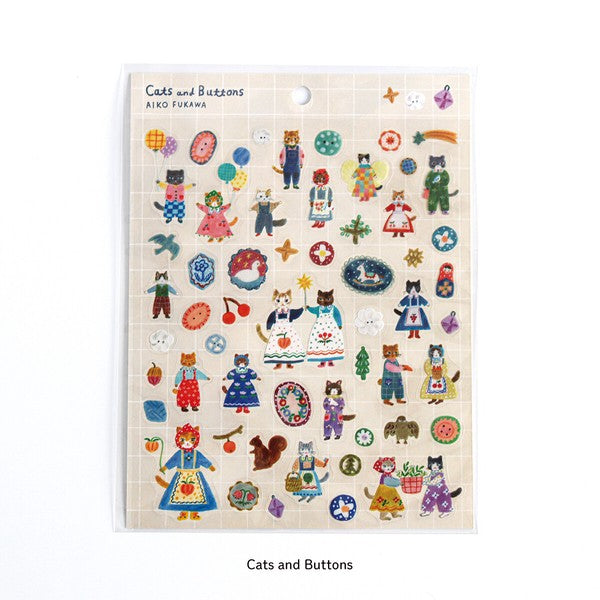 Cats and Buttons 'Aiko Fukawa' Cozyca Stickers Sheet