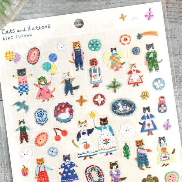 Cats and Buttons 'Aiko Fukawa' Cozyca Stickers Sheet