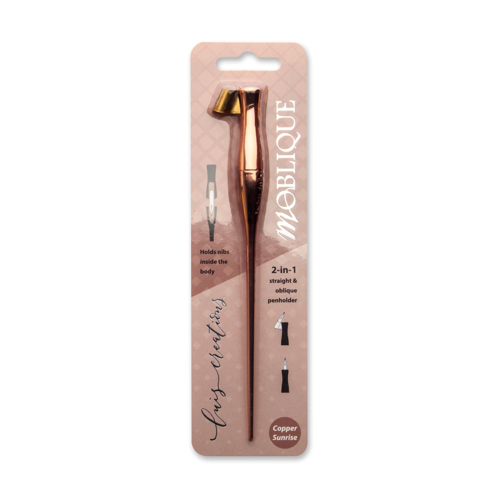 Moblique Copper Sunrise | Calligraphy 2-in-1 Oblique Penholder