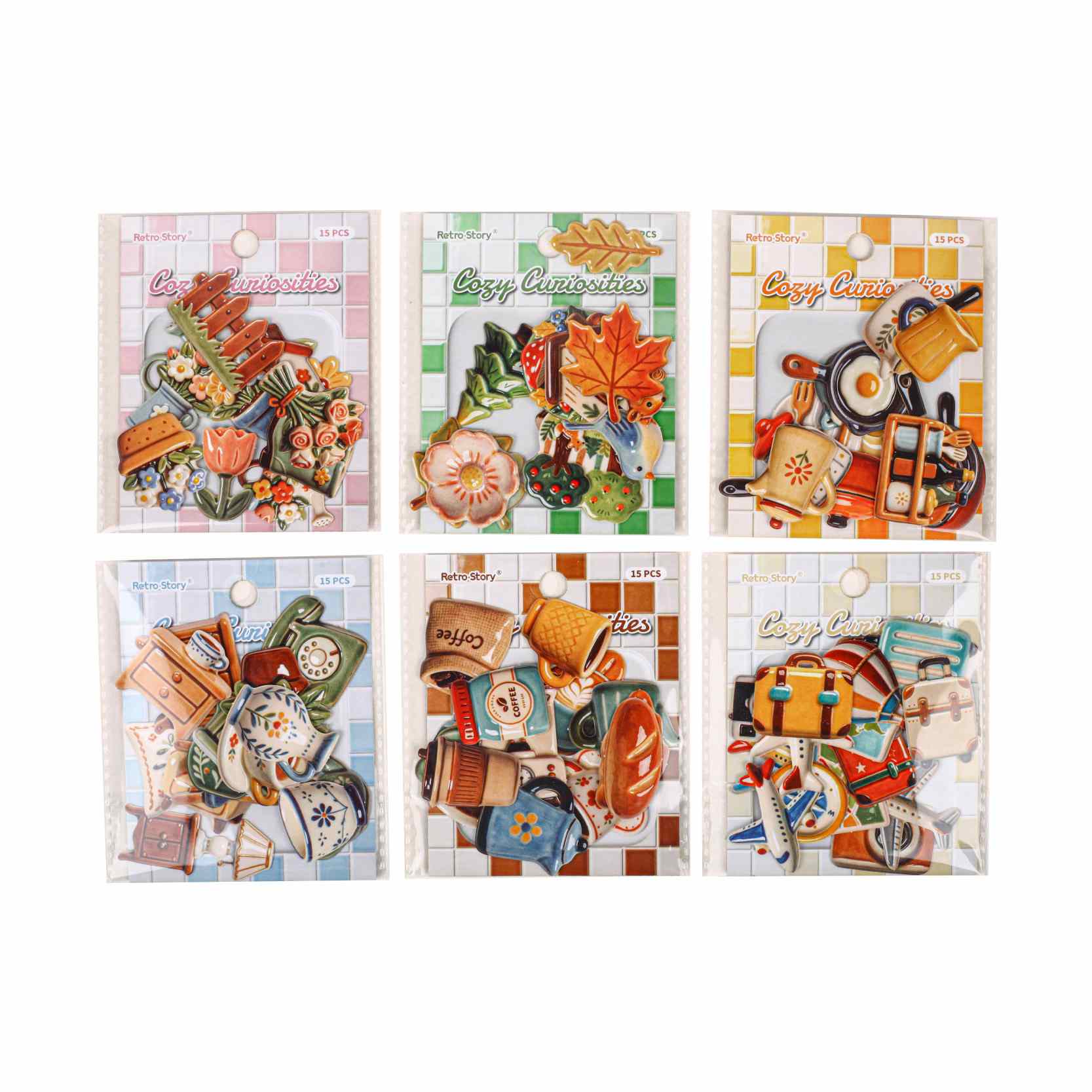 'Cozy Curiosities' Cardstock Flake Stickers