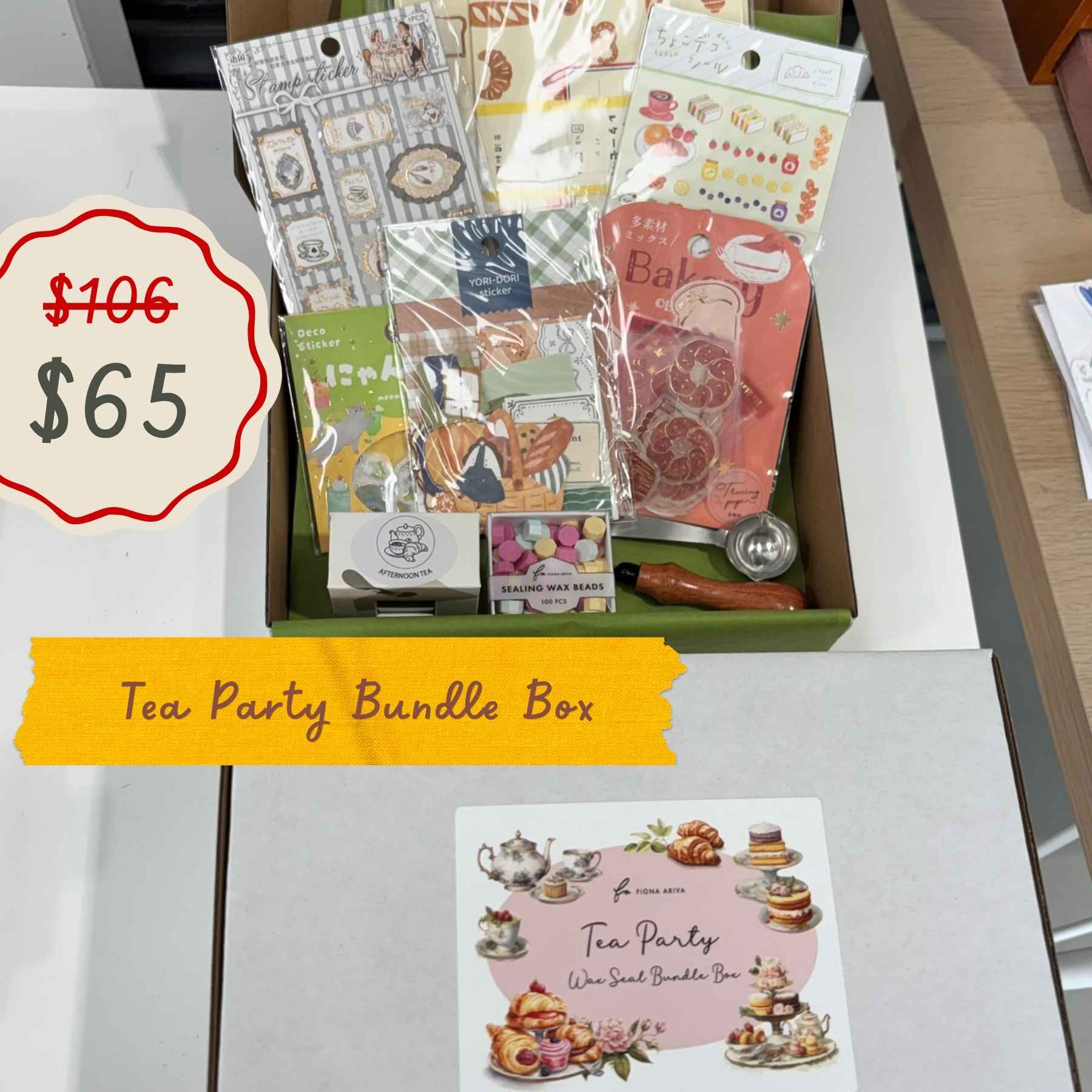 Tea Party Bundle Box (Wax Seals & Paper Goods)