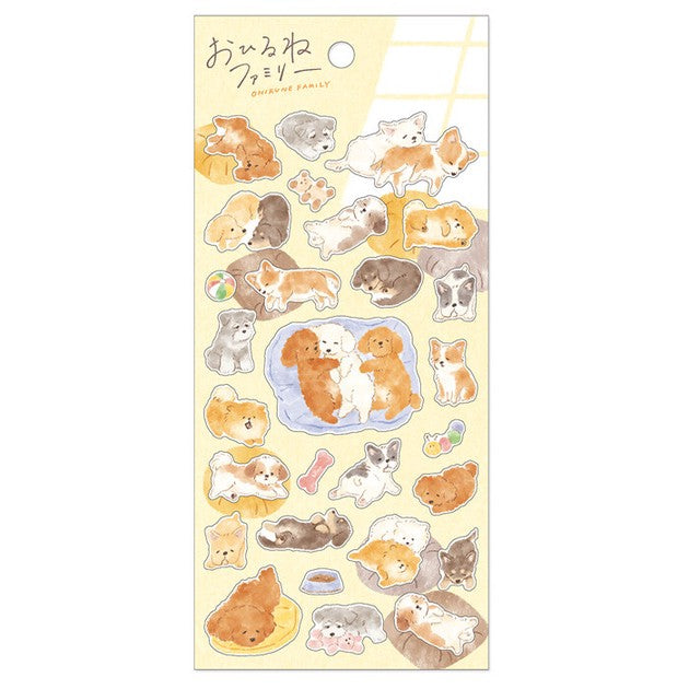 Dogs 'Ohirune Family' Stickers Sheet