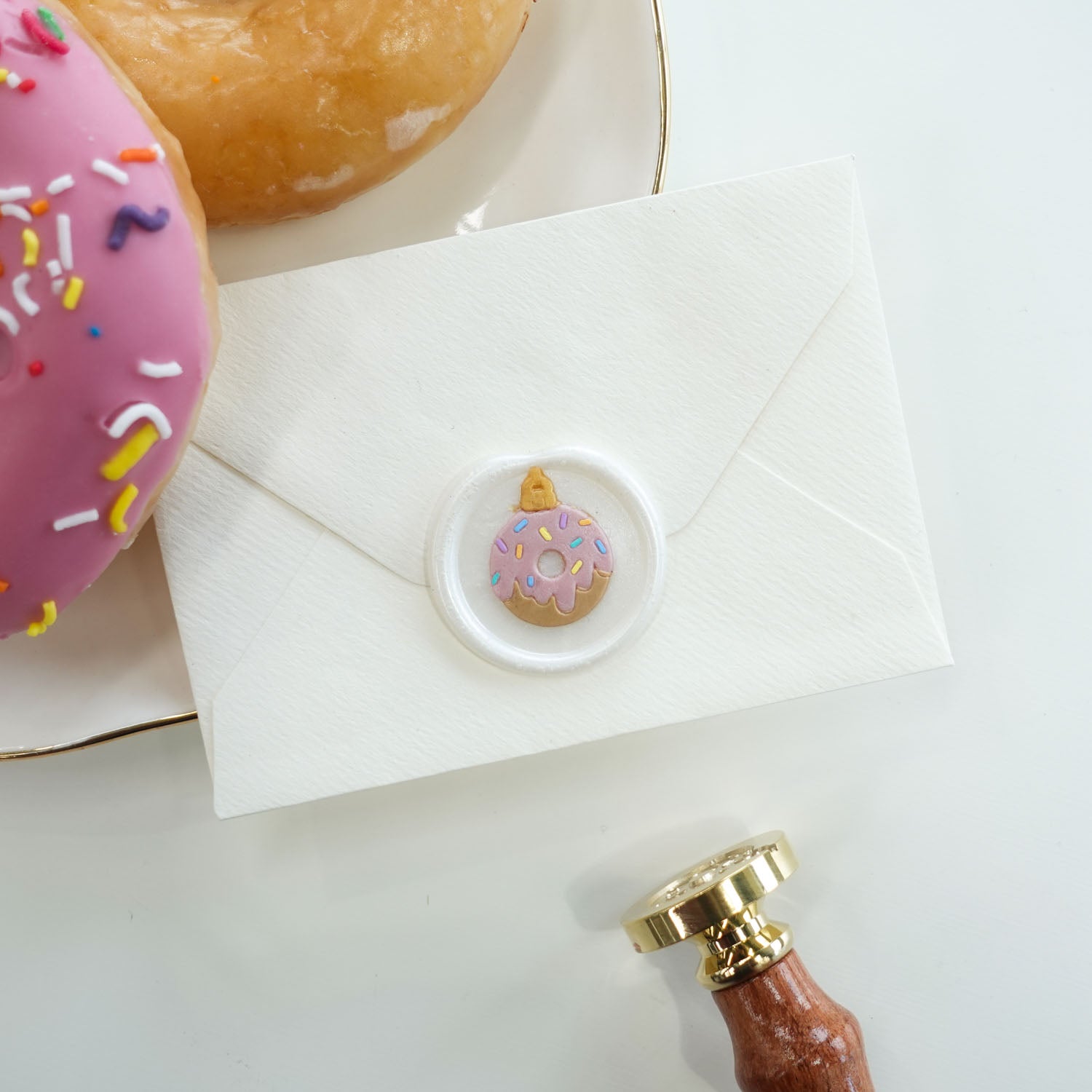 Donut bauble ornament christmas wax seal stamp fiona ariva australia