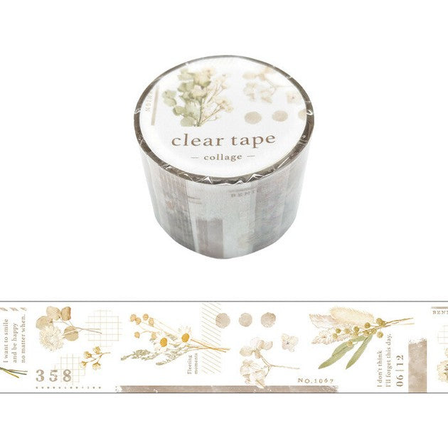 Dried Flowers Collage | Clear Washi Tape | Mind Wave