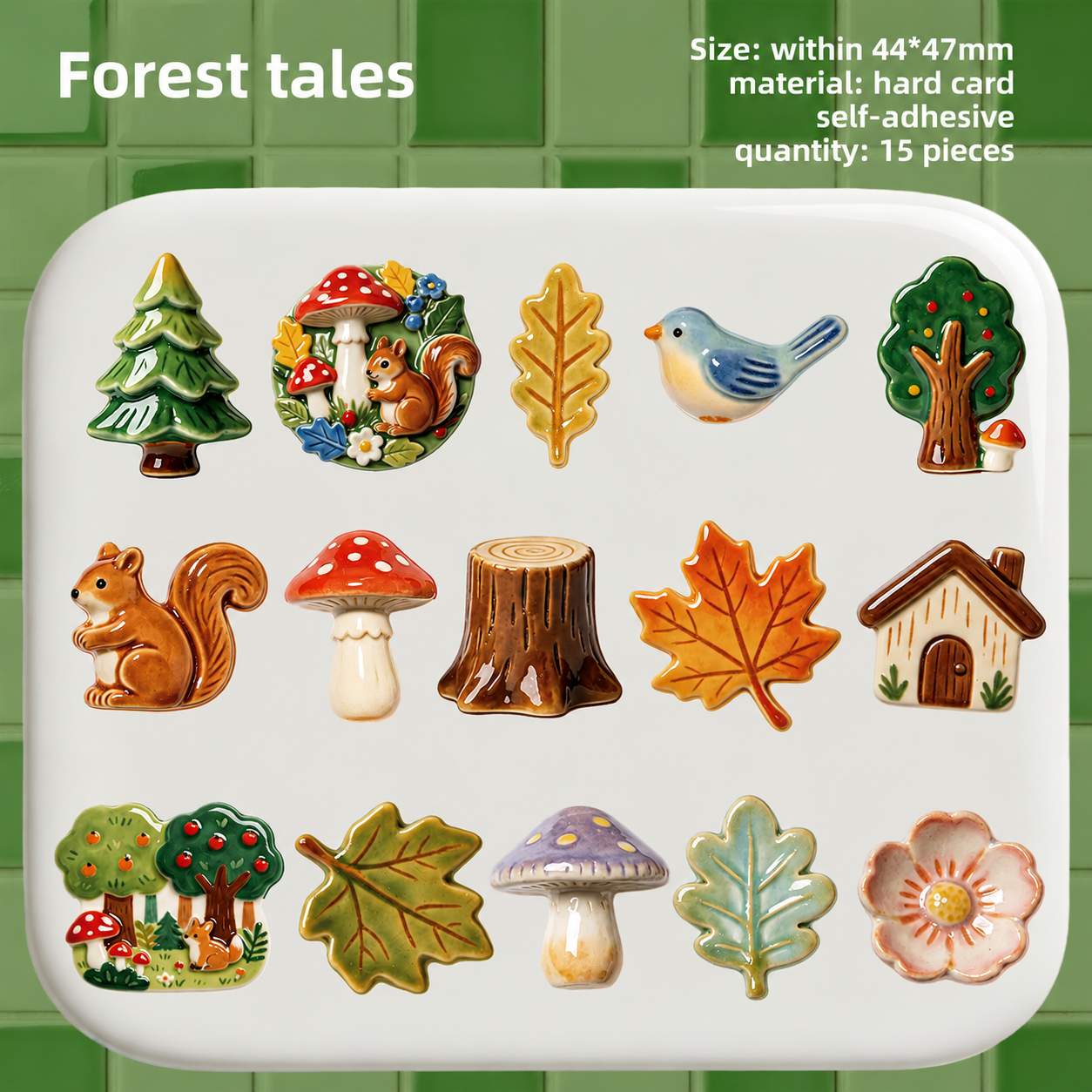 Forest Tales 'Cozy Curiosities' Cardstock Flake Stickers