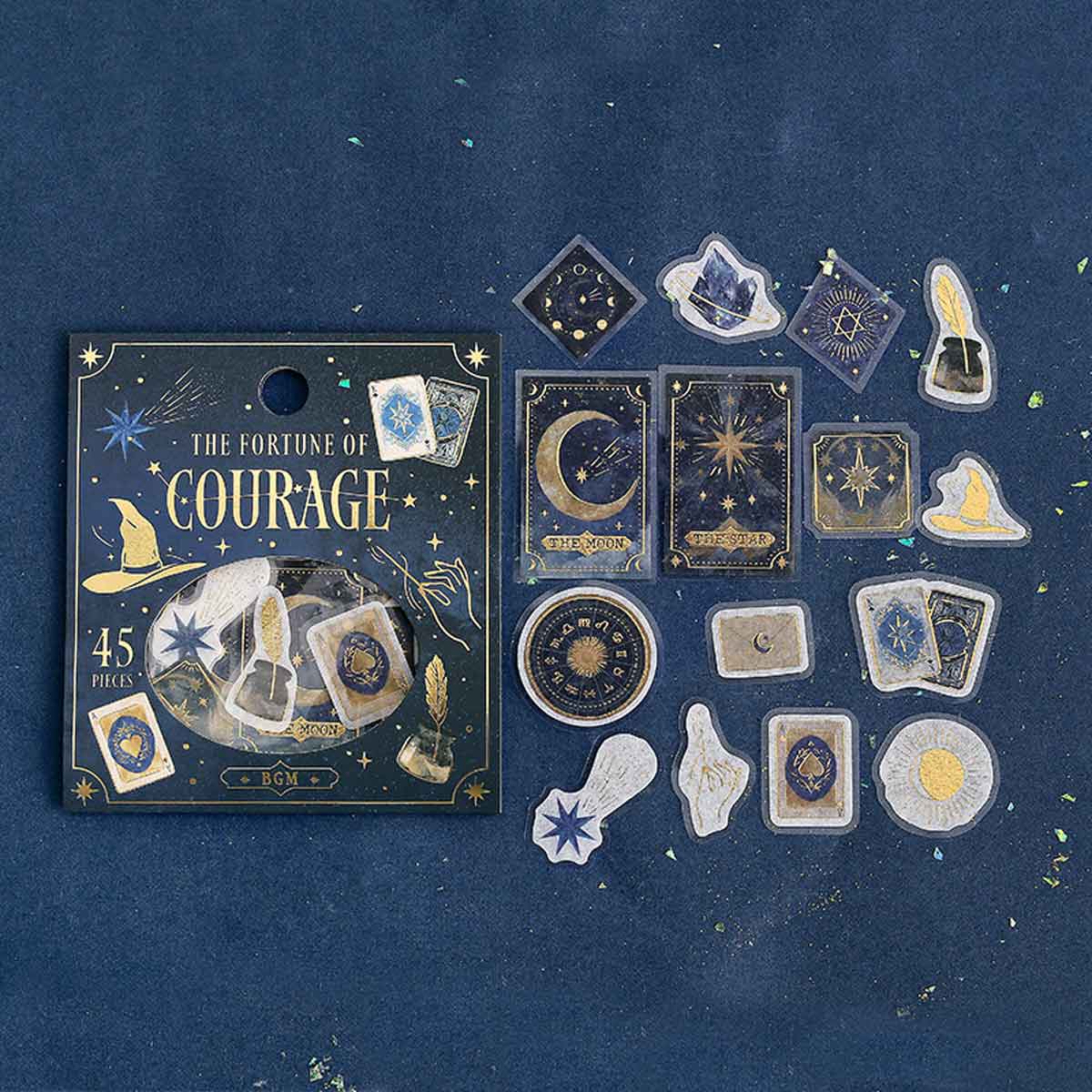 The Fortune Of Courage | Planner Flake Stickers | BGM