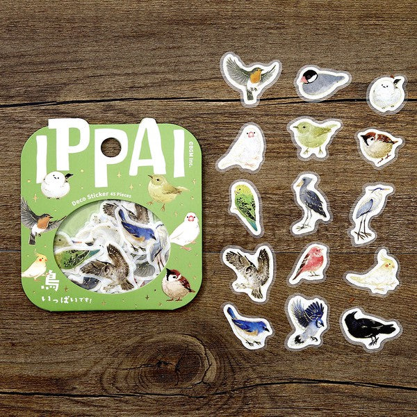 Full of Birds Ippai Planner Flake Stickers BGM