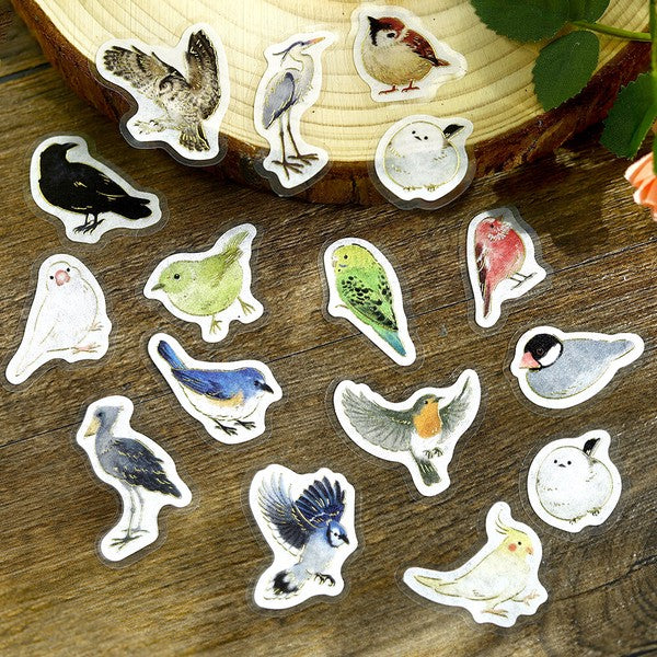 Full of Birds Ippai Planner Flake Stickers BGM