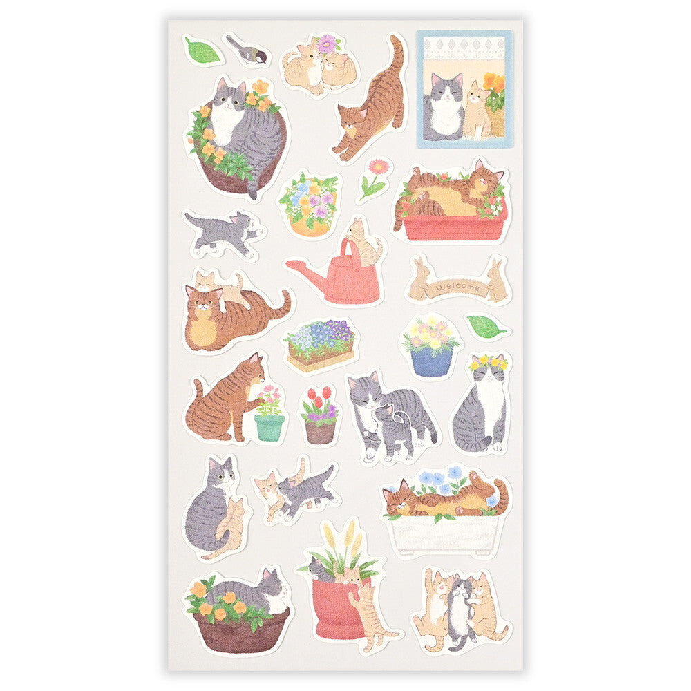 Garden Cats 'Nyan Tom' Stickers Sheet