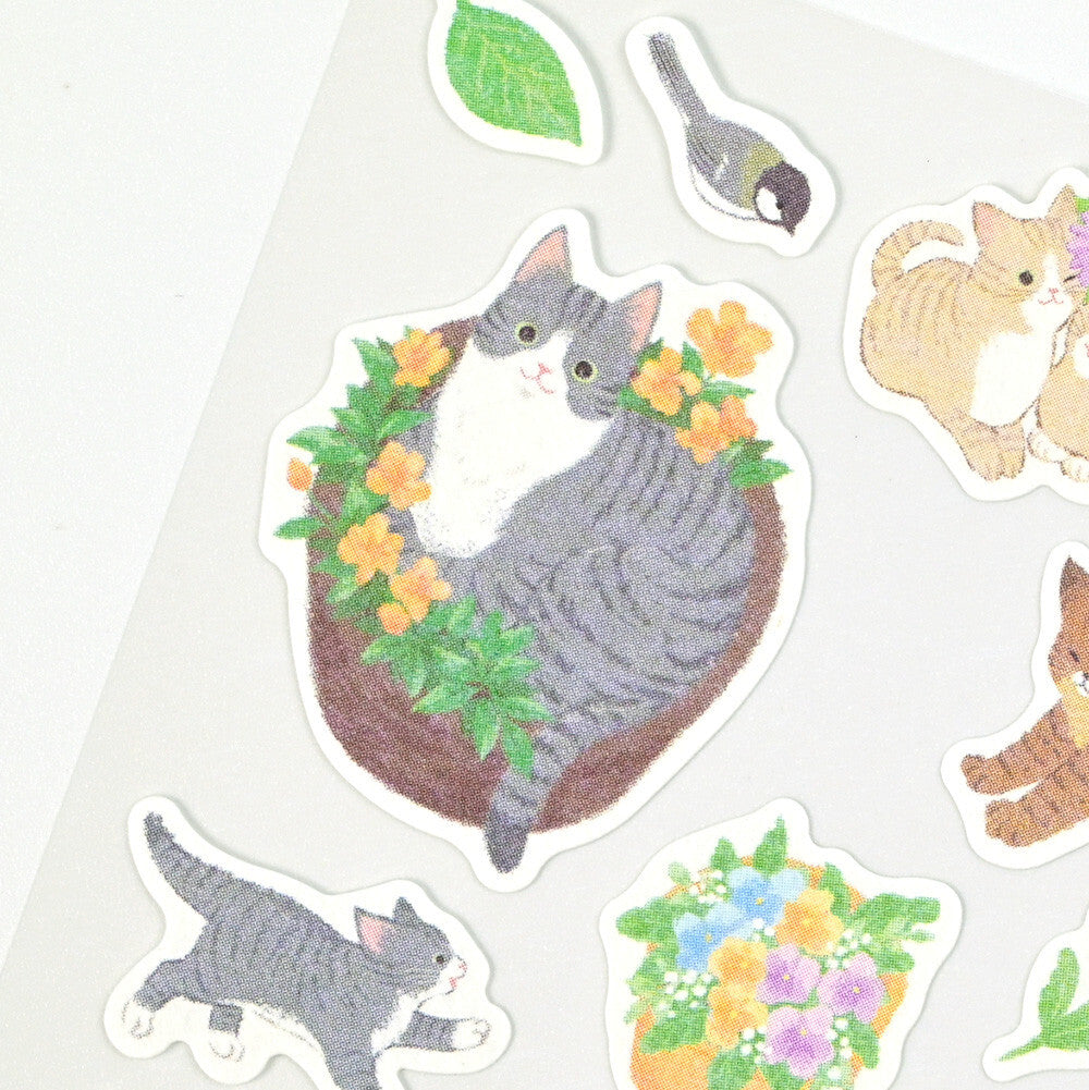 Garden Cats 'Nyan Tom' Stickers Sheet