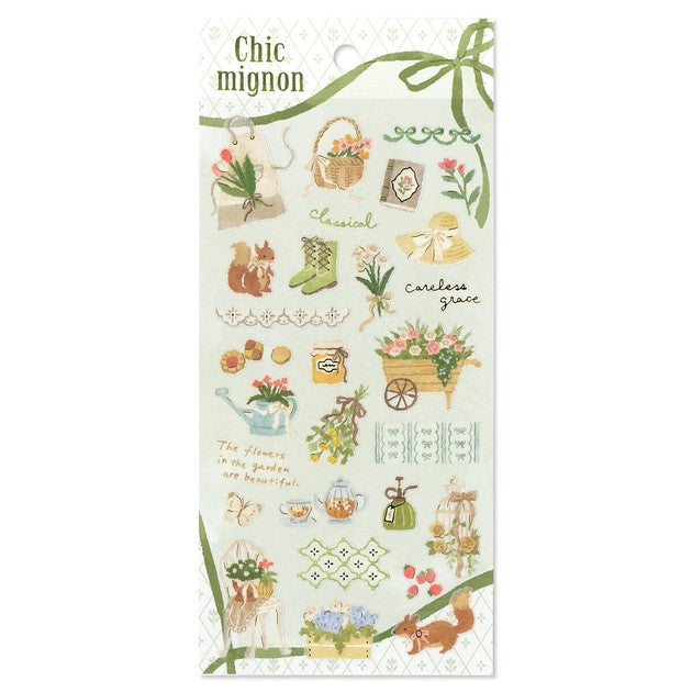 Gardening 'Chic Mignon' Stickers Sheet