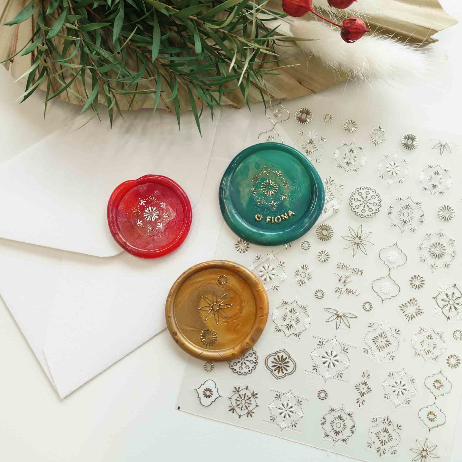 Gilded Patterns Clear-Backed Decorative Stickers Sheet