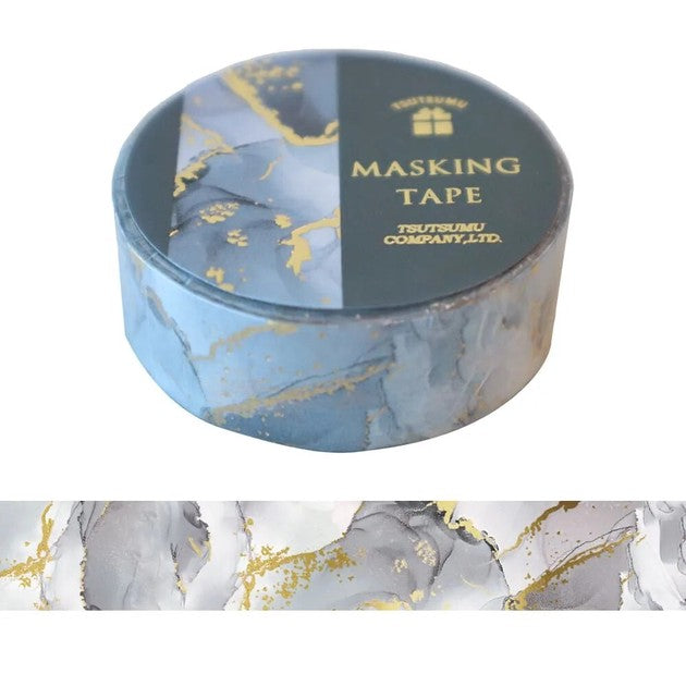Gray Marble Gold Foil Washi Tape World Craft