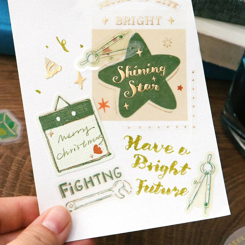 Green Stationery | Holiday Store Tour | Planner Flake Stickers | BGM