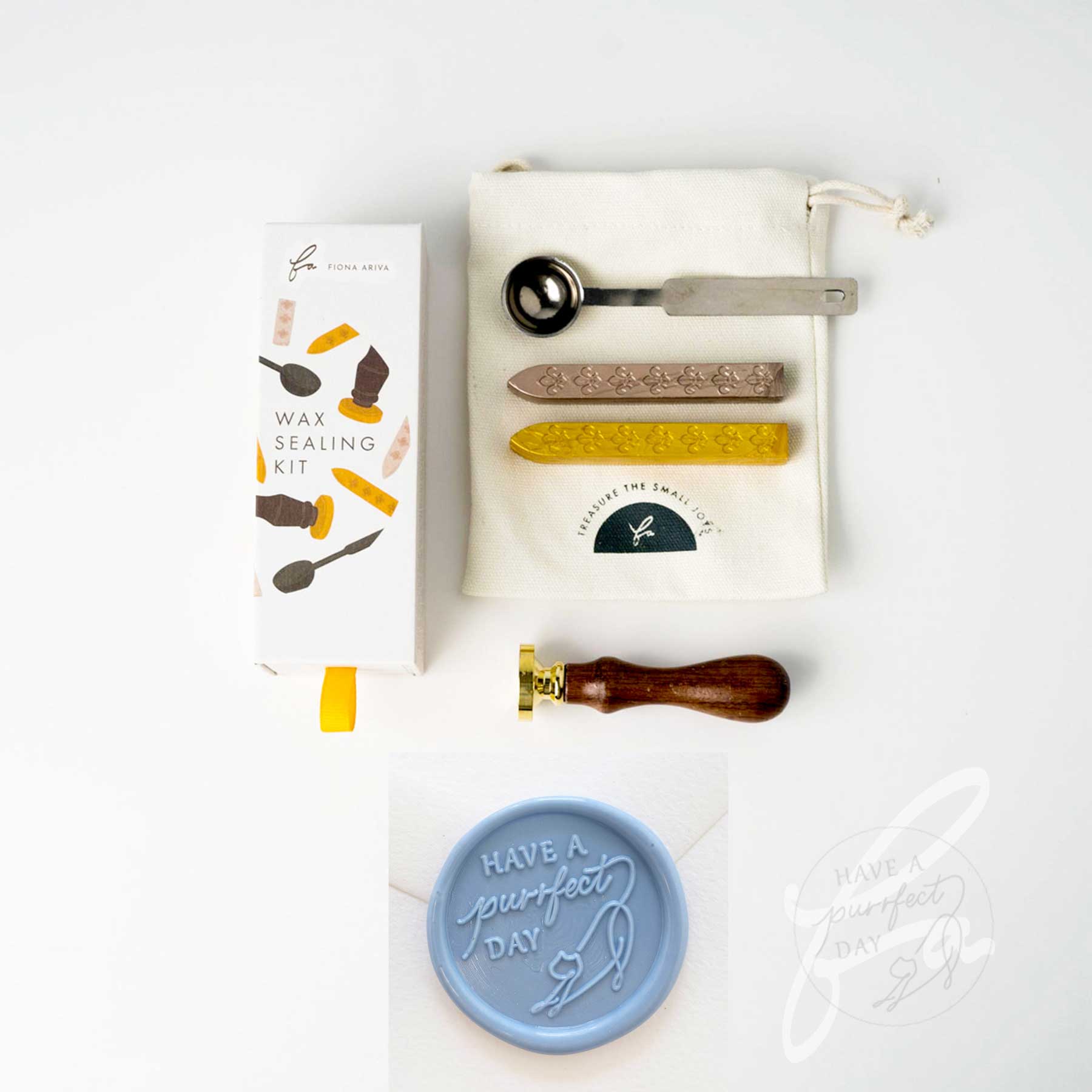 Have a purrfect day cute cat wax sealing kit fiona ariva australia