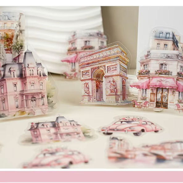 Paris France Theme 'Holiday Journey' Flake Stickers